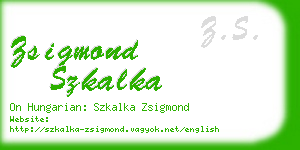 zsigmond szkalka business card